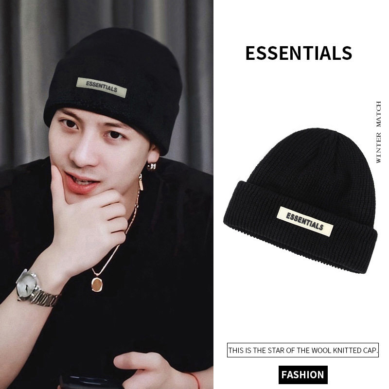 王嘉尔同款帽子冬男潮毛线帽秋冬季新款百搭针织帽潮牌保暖冷帽女