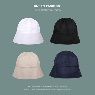 遮脸渔夫帽子女春夏天韩版百搭盆帽小众日系水桶帽钟形防晒遮阳帽