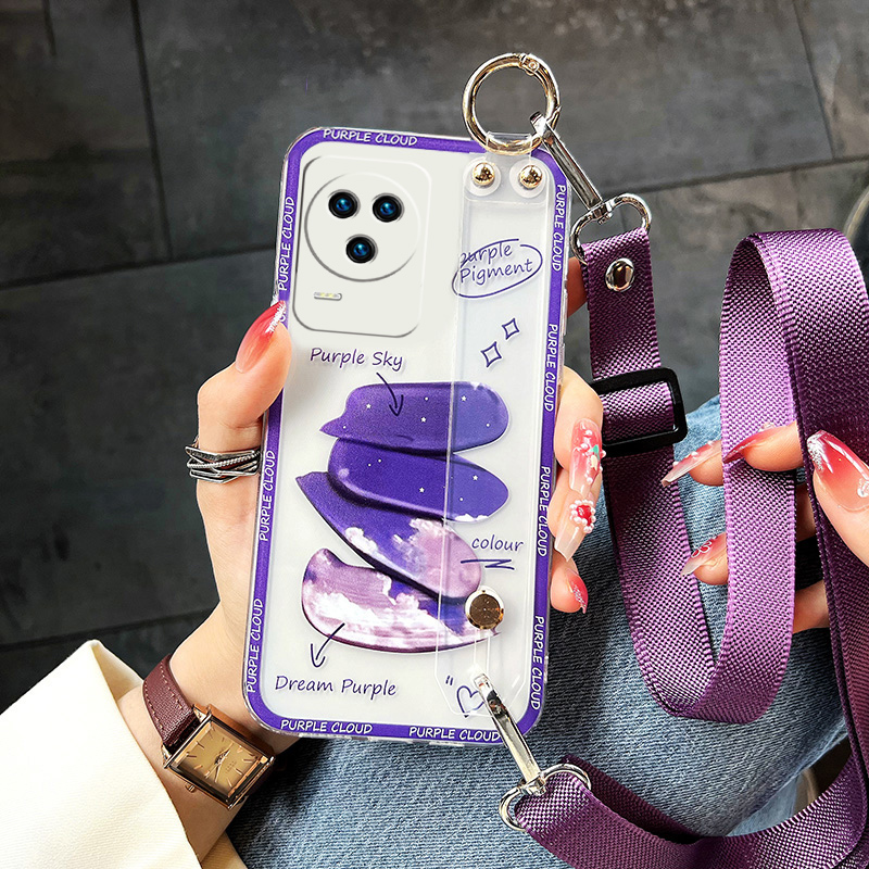 红米透明软壳潮牌腕带斜跨绳