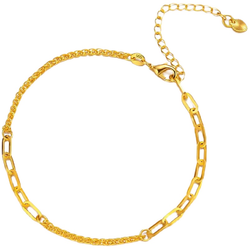 2025年新款几何手链ins风小众设计高级感女款越南沙金999仿真黄金