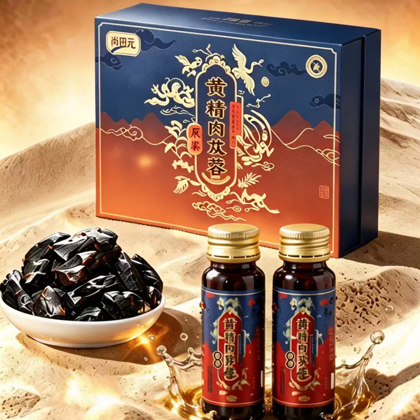 【顺丰包邮】尚田元黄精肉苁蓉原浆30ml*10瓶/盒
