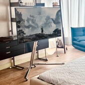 稍安物造 移动电视机支架落地架子金属不锈钢极简包豪斯 原创正品