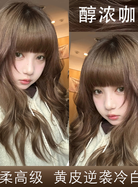 醇浓咖啡色染发膏剂女素颜减龄自己在家用泡泡沫正品牌官方旗舰店