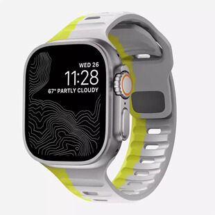 AppleWatch Ultra2表带氟橡胶新品高级运动硅胶防水iwatch10表带创意苹果手表S10代男女49/45/44/42/41/46mm