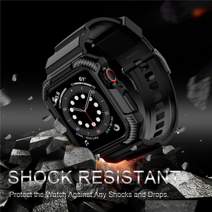 适用iwatch表带ultra2冰川透明applewatch 3 4 5 6 7 8 9代SE苹果手表表带s8运动款一体硅胶可爱创意保护壳套