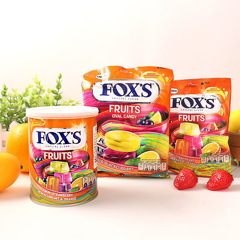 FOXS水晶糖水果糖大罐装印尼进口