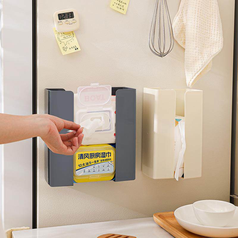蘅威冰箱磁吸免打孔纸巾盒