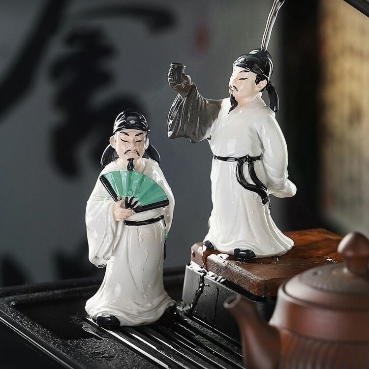 变色李白青莲居士诗仙酒仙茶宠摆件茶玩茶桌茶台功夫茶具配件装饰