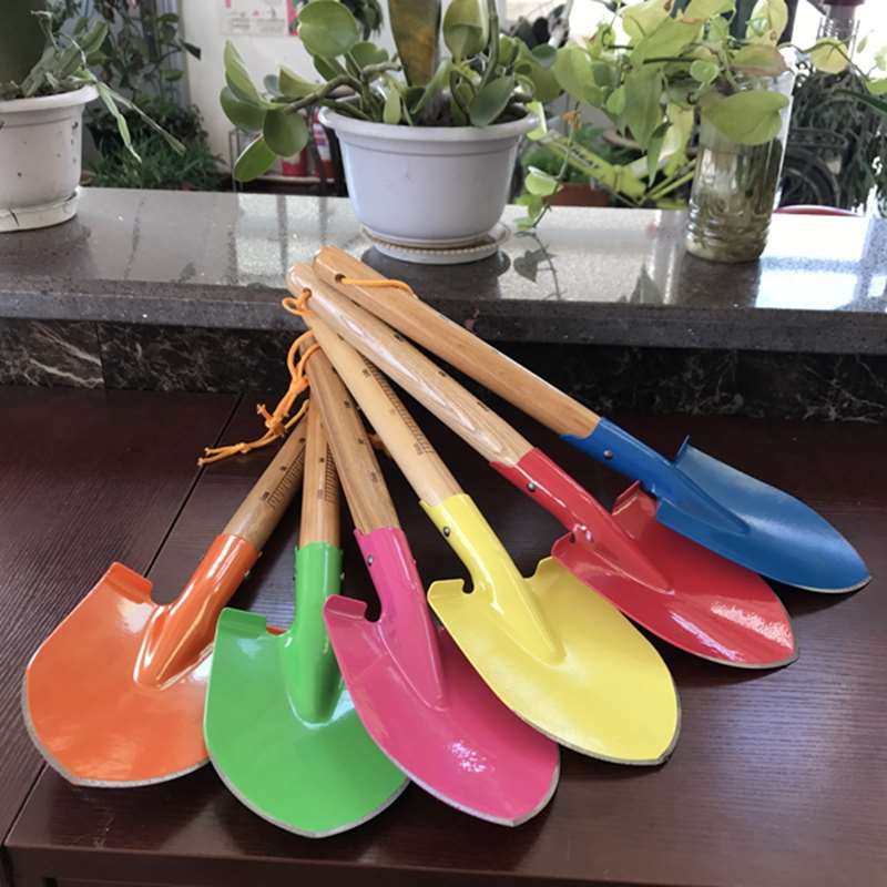 植树节活动儿童铲子铁园林小铁锹种树工具幼儿园挖土木柄尖种花.