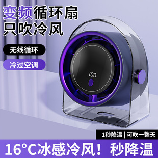 循环风扇家用USB数显风扇办公室桌面大风力迷你风扇跨境批发 新款