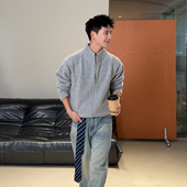 Holocene美式 外套 百搭cleanfit立领情侣款 潮牌重磅保暖开衫 针织衫