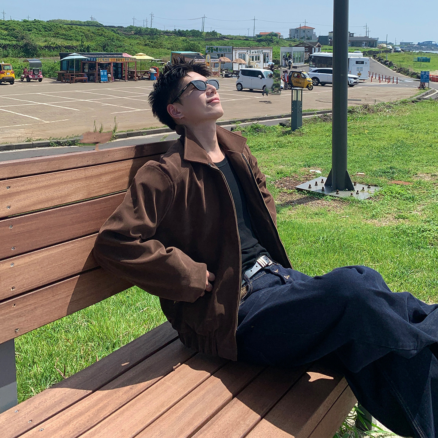Holocene春秋翻领潮牌男夹克