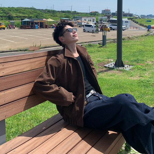 Holocene春秋翻领潮牌男夹克