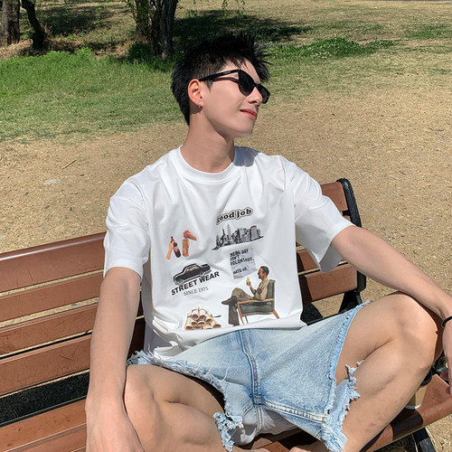 Holocene美式潮牌印花短袖T恤