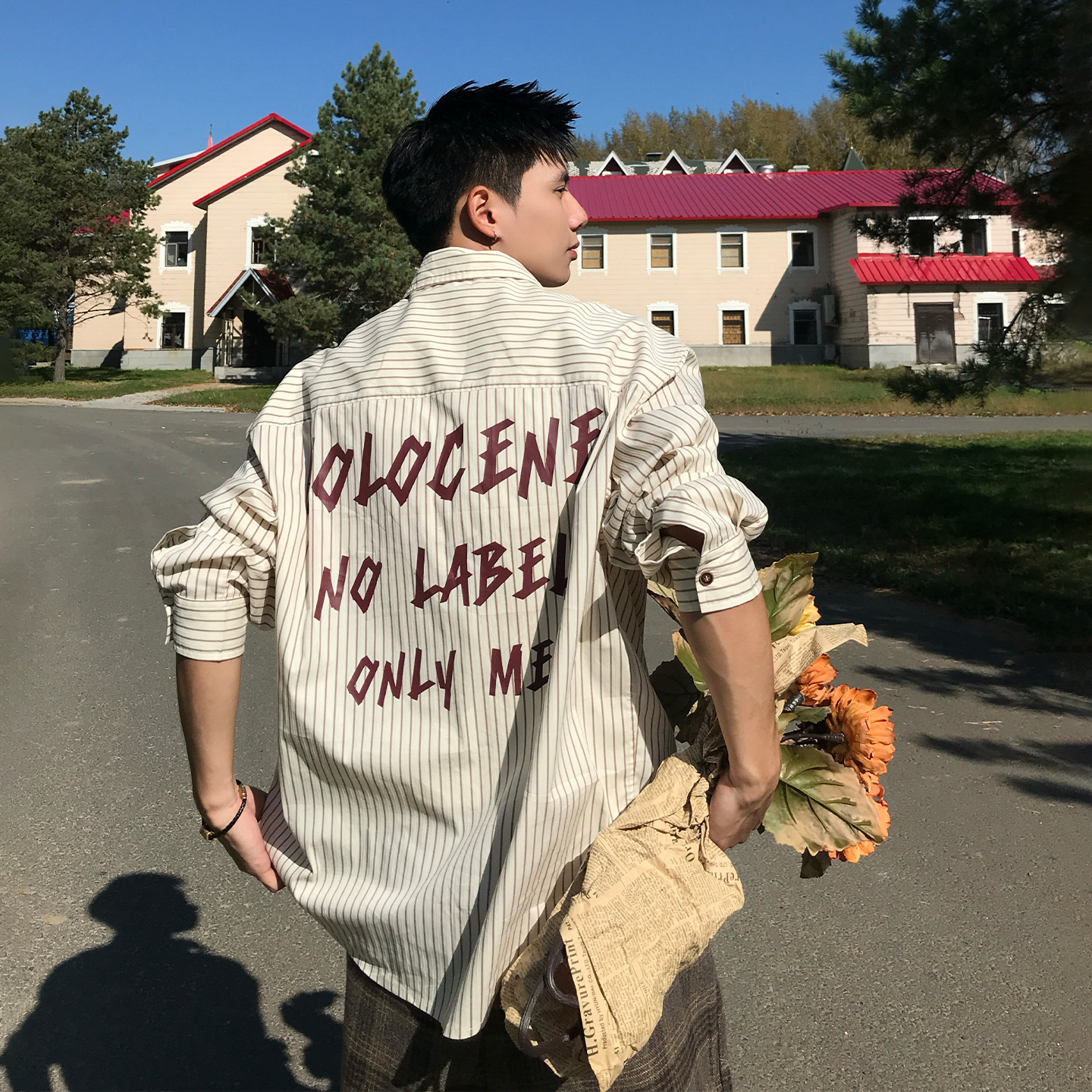 Holocene美式潮牌条纹衬衫