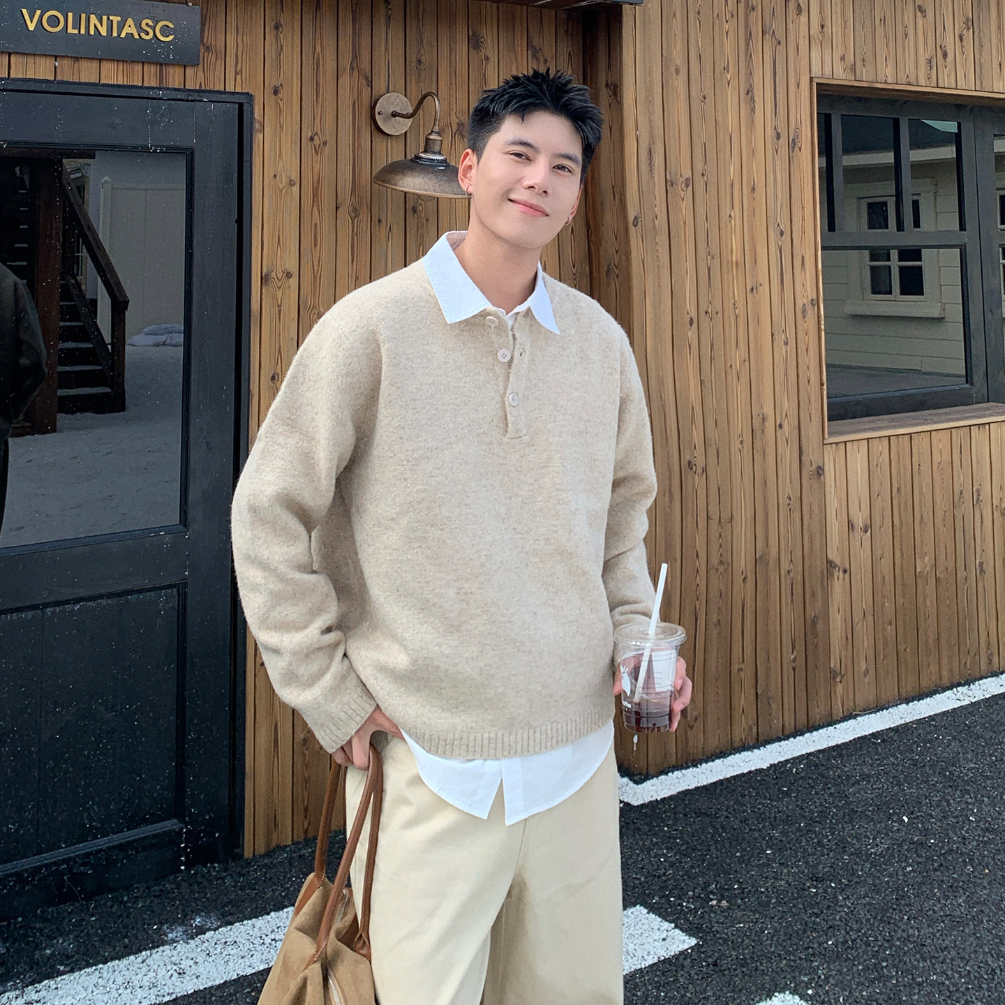 Holocene毛衣男款秋季针织衫