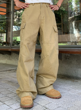 Holocene美式潮牌复古休闲工装风牛仔裤男款vibe风小众高街直筒裤