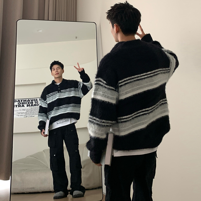 Holocene针织衫条纹毛衣