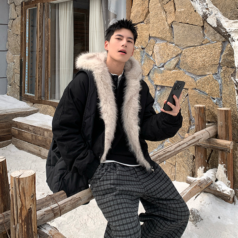 Holocene冬季连帽棉服外套