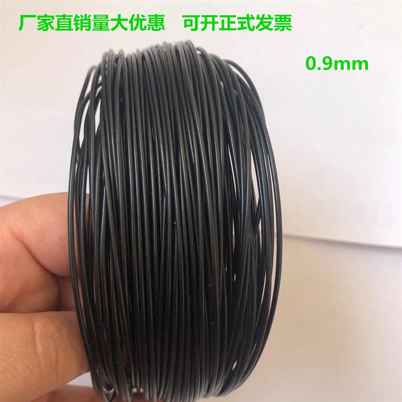外1.5mm扎丝包塑绑线绑光伏专用扎丝绑带金属丝黑圆形绑丝现货等