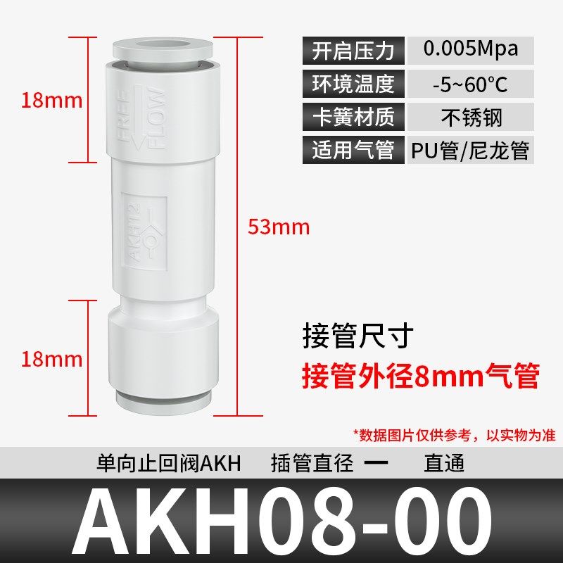 气管单向止回阀空压机快插接头气动单向阀AKH04/06/08/10配件大全,纺织面料/辅料/配套,其他纺织机械,淘宝优惠券,粉丝福利购,淘宝优惠卷