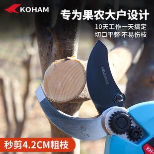 果树修枝剪子园林修剪粗枝家用树枝剪神器 嘉航电动剪刀锂电充电式