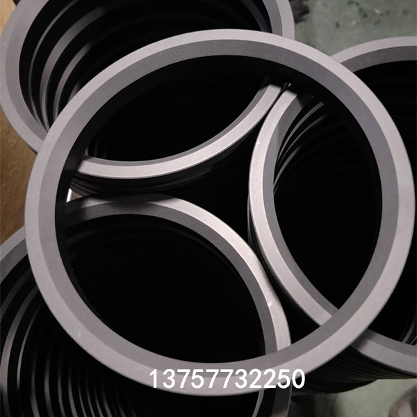 改性四氟a碳纤维黑色密封圈Q41/47浮动固定球阀DN100阀座高温垫12