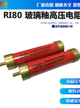 RI80高压无感电阻器 大红袍玻璃釉管状棒状电阻 5W10W20W50W100W