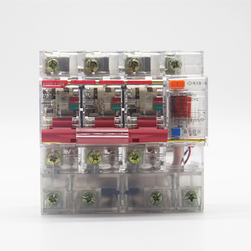 上海人民 透明漏电保护器 三相四线380v100A工地开关大功率断路器