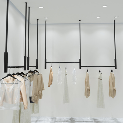 服装店专用展示架吊架男装女装婚纱吊顶吊挂衣服裤子上墙悬挂衣架