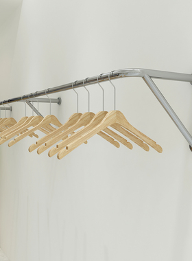 服装店展示架上墙加厚不锈钢壁挂式童装挂衣杆女装店侧挂陈列货架