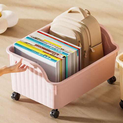 收纳箱家用大容量塑料筐加厚储物盒衣服玩具整理箱可移动带轮子