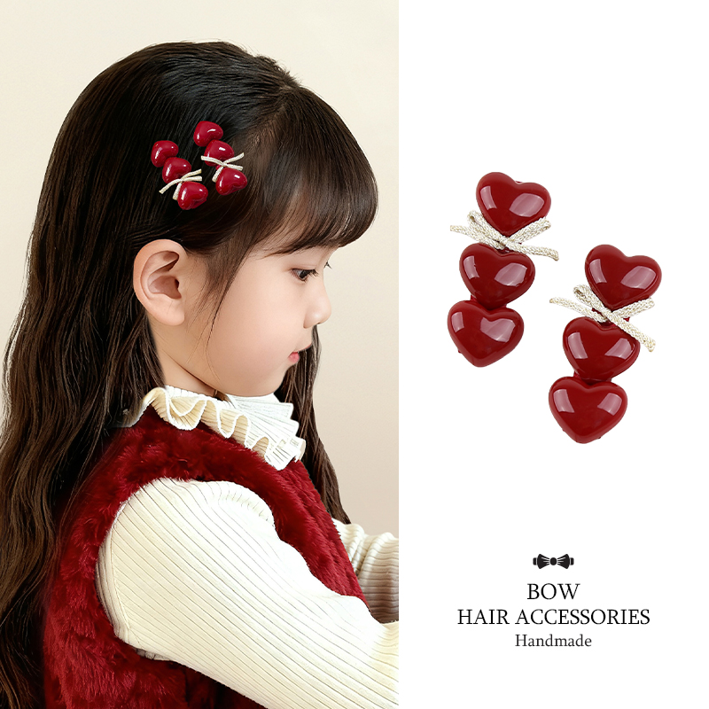 儿童发饰女童爱心发夹