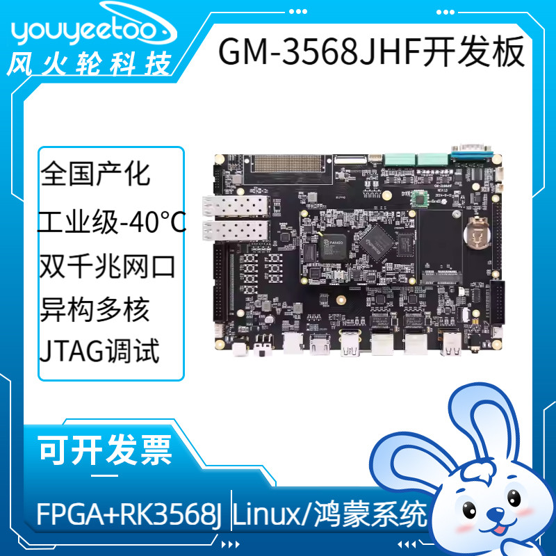 GM-RK3568JHF开发板全国产核心板紫光同创2PG2L50H开源鸿蒙Linux