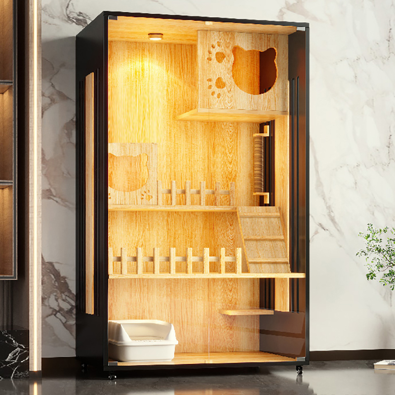 猫别墅实木超大空间豪华猫笼子猫舍猫屋家用室内猫咪房子猫窝猫柜