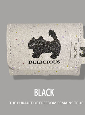 适用华为freebuds 7i保护壳萌系黑色猫皮套7iFreeBuds7i耳机套创意卡通SE4 ANC充电仓外盒女款6挂绳pro4全包3