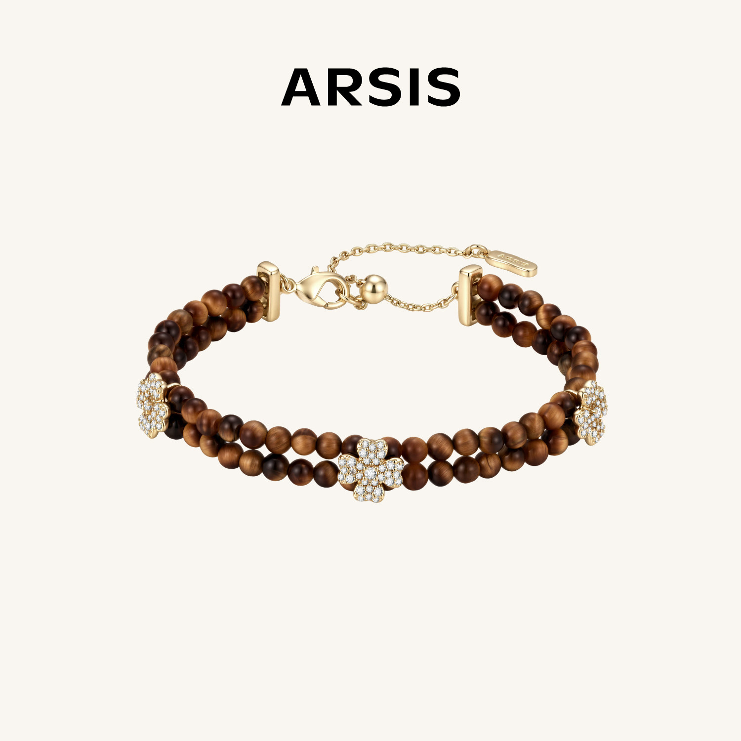 ARSIS虎眼石四叶草纳财手链