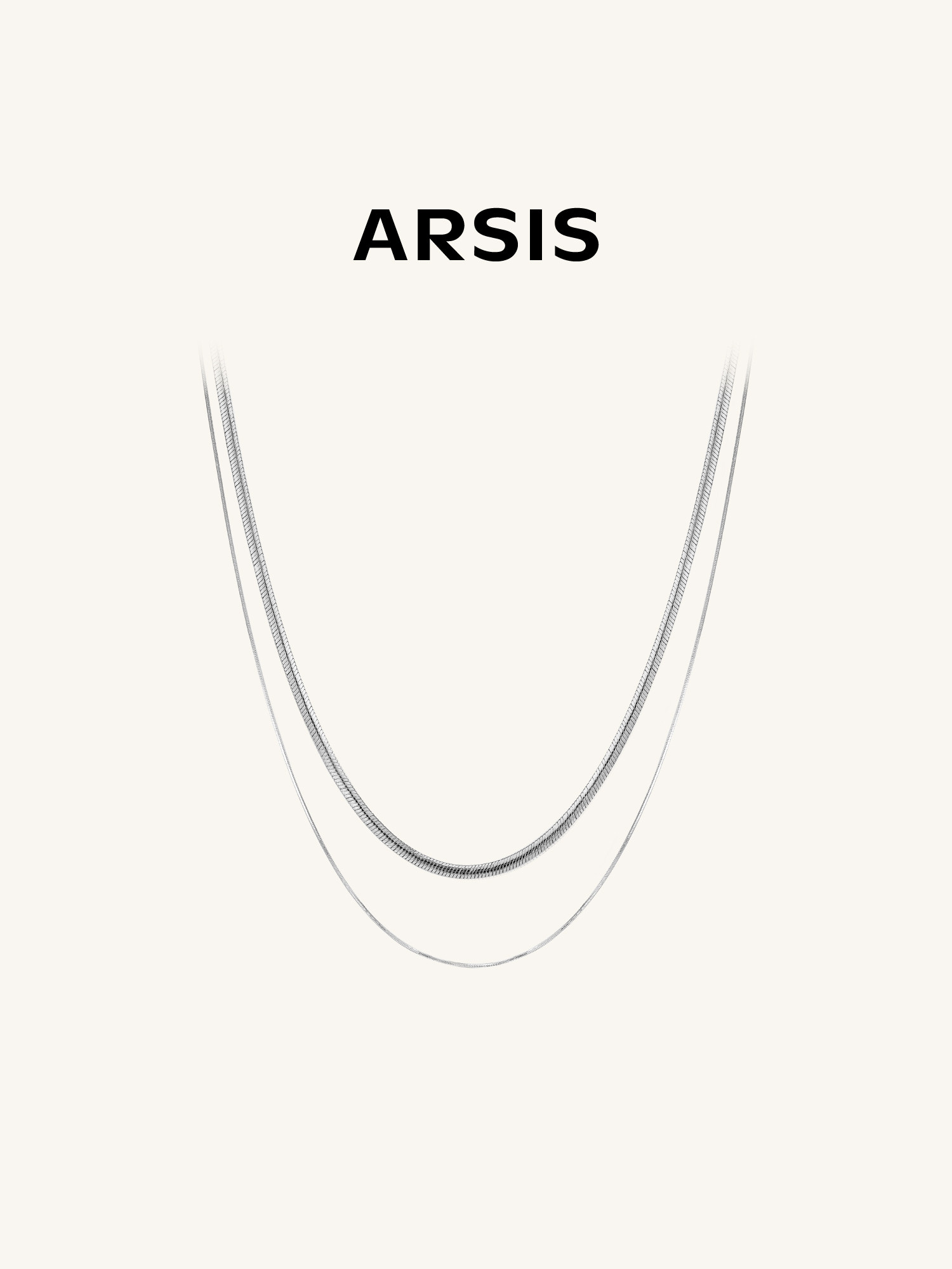 【明星同款】ARSIS双层蛇骨链项链小众设计简约锁骨链百搭叠链女