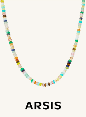 【明星同款】ARSIS彩虹守护串珠项链多巴胺轻奢小众新款项链女