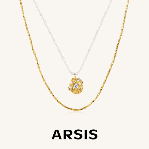 ARSIS纯珍年代花蕊吊坠项链