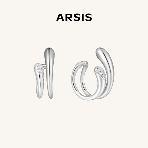 ARSIS流光双层耳骨夹无耳洞女