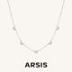 ARSIS银饰幸运符号星悦蝴蝶锁骨链轻奢脖颈项链新款 情人节礼物
