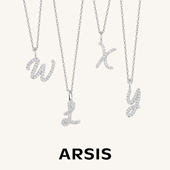 明星同款 ARSIS印记艺术字母项链锁骨颈链S925银情人节礼物