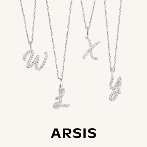 ARSIS字母项链明星同款S925银