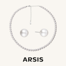 原创设计耳钉时尚 灰色项链套装 ARSIS白色 锁骨链 粉丝专享