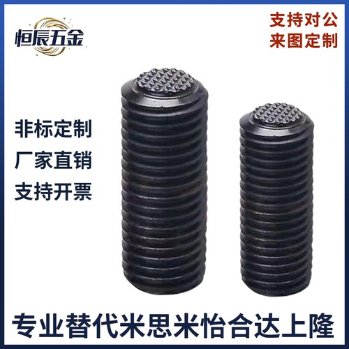 现货PT18-1025/1650/2050夹具螺钉锁紧L螺丝螺杆PTC1直杆齿面钢珠