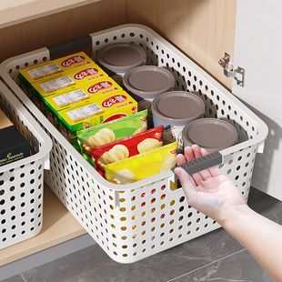 家用收纳筐收纳箱卧室零食玩具置物筐宿舍厨房储物篮桌面收纳盒