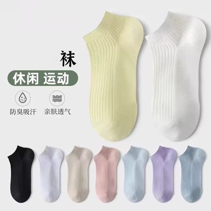 春夏季袜子女船袜ins潮吸汗透气百搭短袜日系可爱卡通小熊运动袜