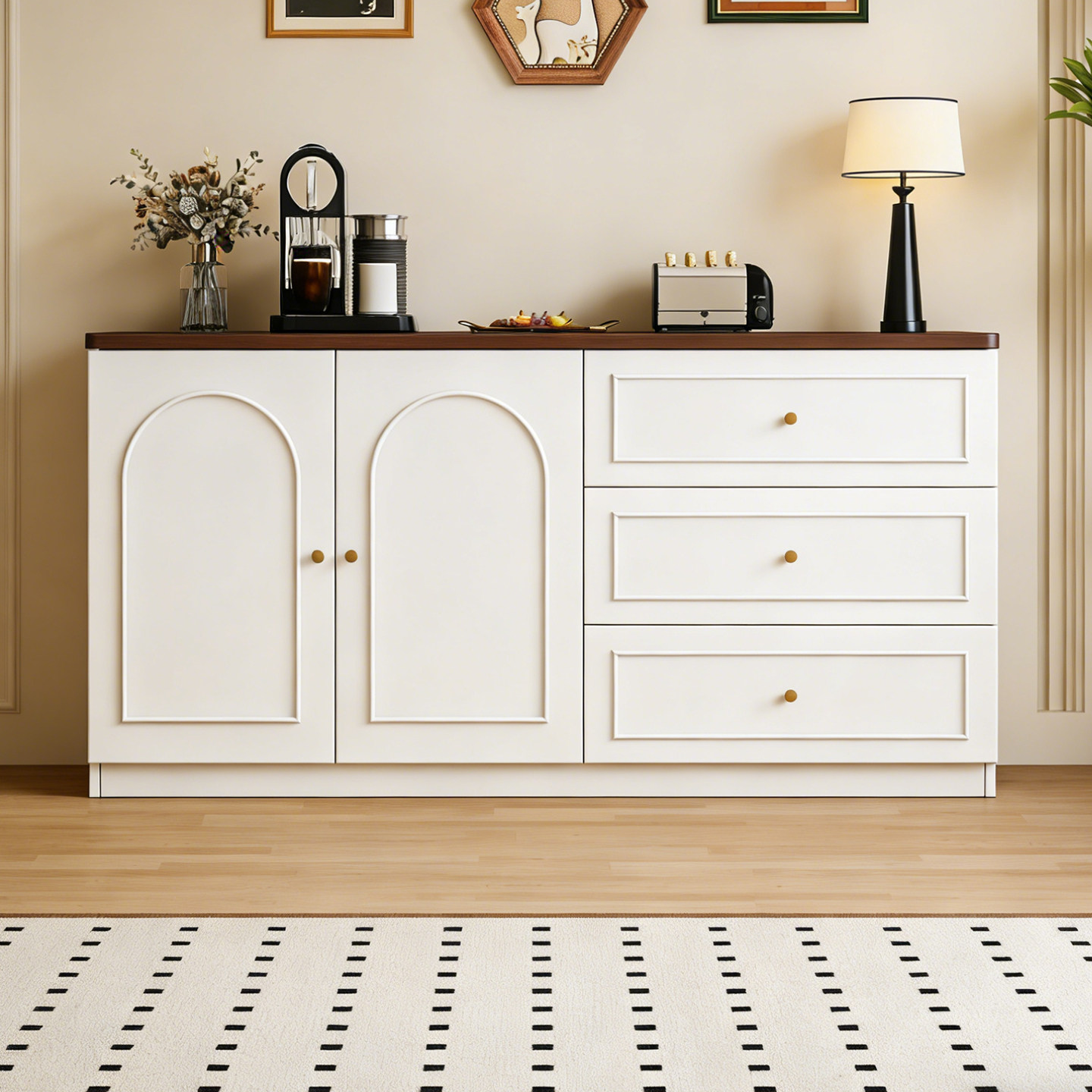 实木餐边柜靠墙一体置物柜子储物柜斗柜茶水柜客厅收纳柜厨房边柜,住宅家具,餐边柜,淘宝优惠券,粉丝福利购,淘宝优惠卷