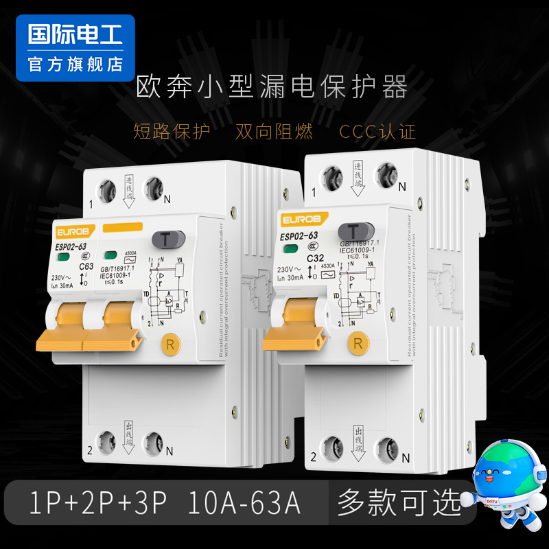 国际电工漏电保护器2p63aa空调带